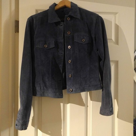 Danier Suede Blue Jacket - Picture 1 of 4
